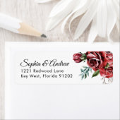 Elegant Marsala Red Rose Rustic  Wedding Address (Insitu)