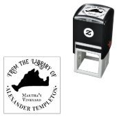 Elegant Martha's Vineyard Map OL Library Book Name Permastempel (Beispiel)