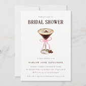 Elegant Martini Cocktail Bridal Dusche Einladung (Vorderseite)