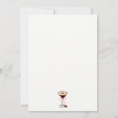 Elegant Martini Cocktail Bridal Dusche Einladung (Rückseite)