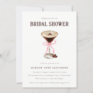 Elegant Martini Cocktail Bridal Dusche Einladung