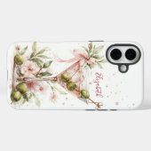 Elegant Martini Monogrammed Case-Mate iPhone Hülle (Rückseite (Horizontal))