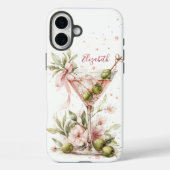 Elegant Martini Monogrammed Case-Mate iPhone Hülle (Rückseite)