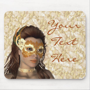 Elegant Masked Lady Mousepad