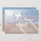 Elegant Mason Jar & Butterfly Beach Brautparty Einladung (Vorne/Hinten)
