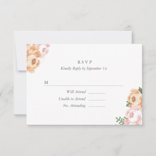 Elegant Mason Jar RSVP Card Karte (Vorderseite)