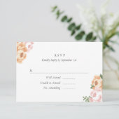 Elegant Mason Jar RSVP Card Karte (Stehend Vorderseite)