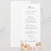 Elegant Mason Jar Wedding Menu Menükarte (Vorne/Hinten)