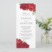 Elegant Mason Jar Wedding Program Programm (Stehend Vorderseite)