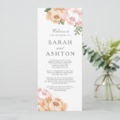 Elegant Mason Jar Wedding Program Programm (Stehend Vorderseite)