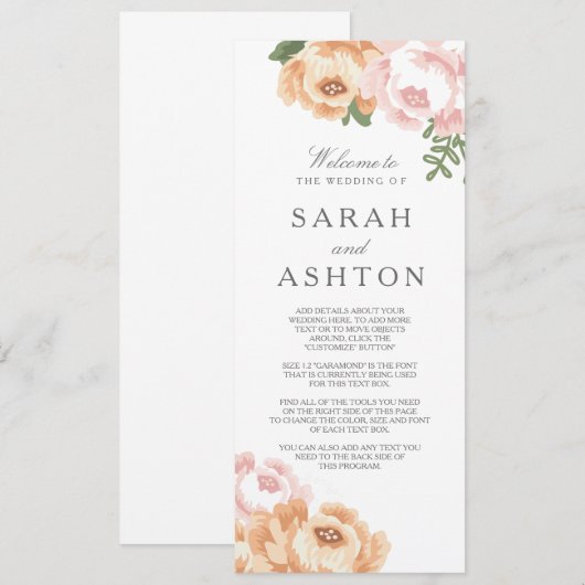 Elegant Mason Jar Wedding Program Programm (Vorne/Hinten)