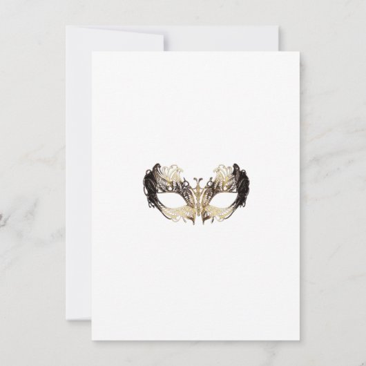 Elegant Masquerade 16 . Geburtstag Geburtstag Einladung (Rückseite)