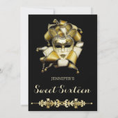 Elegant Masquerade Ball Einladung zum Geburtstag (Rückseite)