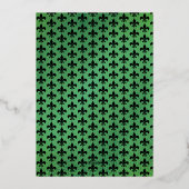 Elegant Masquerade Mask Mardi Gras Bridal Shower Folieneinladung (Rückseite)