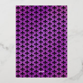 Elegant Masquerade Mask Mardi Gras Bridal Shower Folieneinladung (Rückseite)