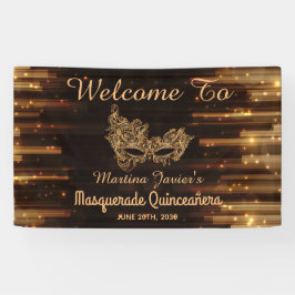 Elegant Masquerade Quinceañera 15. Geburtstag Banner