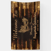 Elegant Masquerade Quinceañera 15. Geburtstag Banner (Vertikal)