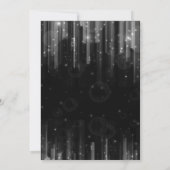 Elegant Masquerade Quinceañera Black 15. Geburtsta Einladung (Rückseite)