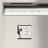 Elegant Masquerade Save the Date Magnet (In Situ (Geschirrspüler))