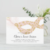 Elegant Masquerade Theme 16 . Geburtstag Einladung (Stehend Vorderseite)