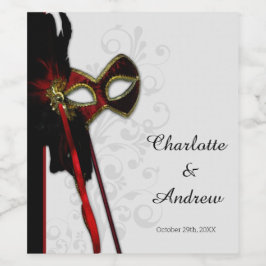 Elegant Masquerade Weinetikett