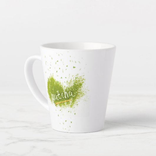 Elegant Matcha latte cup Milchtasse (Linke Ecke)