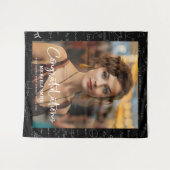 Elegant Math Herzlichen Glückwunsch Foto Abschluss Wandteppich (Vorderseite (Horizontal))