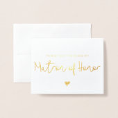 Elegant Matron of Ehre Vielen Dank Foto Gold Folienkarte (Vorderseite mit Umschlag)