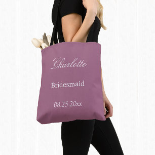 Elegant Mauve Bridesmaid Tote Bag Tasche