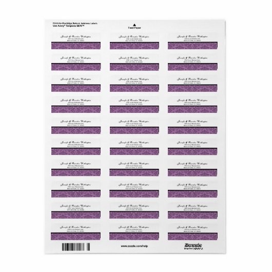 Elegant Mauve Damask Wedding (Vorne)