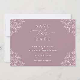 Elegant Mauve Dusty Rose Wedding Save the Date