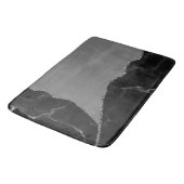 Elegant Mauve Gray Imitats Glitzer Marmor Badematte (Schrägansicht)