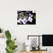 Elegant Mauve Hydrangeas Poster (Heimbüro)