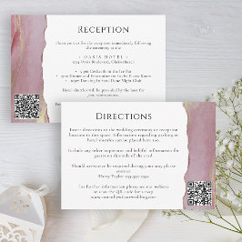 Elegant Mauve Lilac Wedding Information Card RSVP Karte