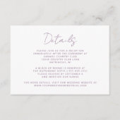 Elegant Mauve Minimal Script Wedding Begleitkarte (Vorderseite)