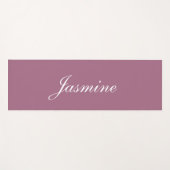Elegant Mauve Personalisiert Name Yoga Mat Yogamatte (Vorderseite (Horizontal))