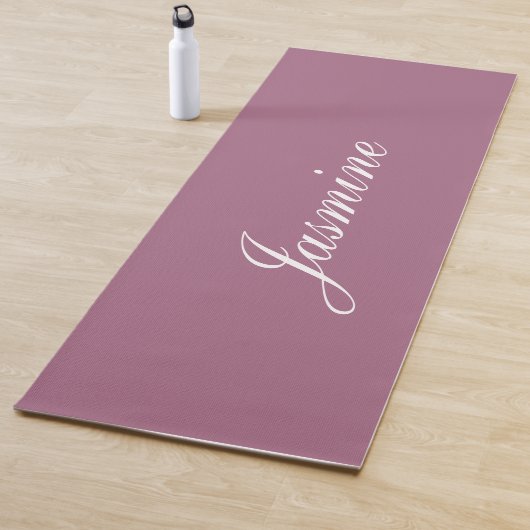 Elegant Mauve Personalisiert Name Yoga Mat Yogamatte (Beispiel)