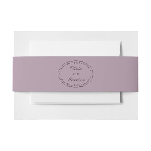 Elegant Mauve Plum Wedding Belly Band (Vorderseite Beispiel)