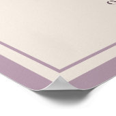 Elegant Mauve Plum Wedding Welcome Sign Poster (Ecke)