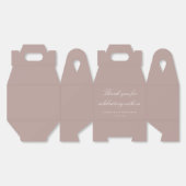 Elegant Mauve Script Wedding Custom Thank You  Geschenkschachtel (Ungeklappt)