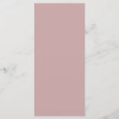Elegant Mauve Wedding Menükarte (Rückseite)