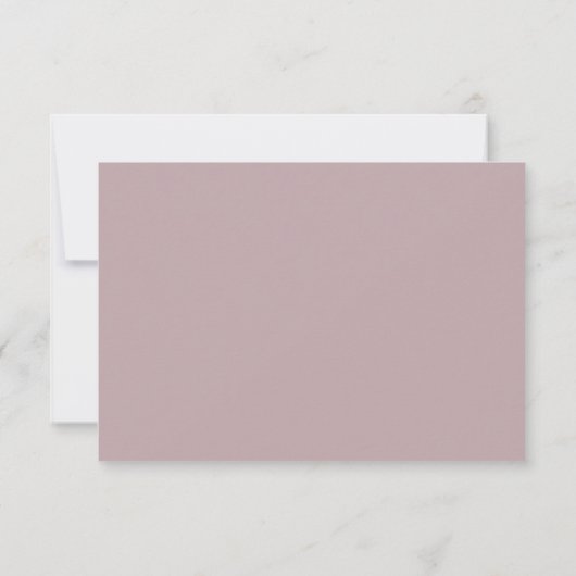 Elegant Mauve Wedding RSVP Karte (Rückseite)