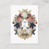 Elegant Maximalist Baroque Floral Professional Visitenkarte (Vorderseite)