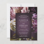 Elegant Maximalist Floral Wedding Invitation (Vorderseite)