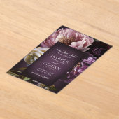 Elegant Maximalist Floral Wedding Save the Date Acryleinladungen (Ablage )