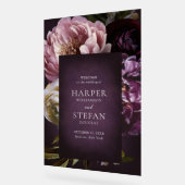 Elegant Maximalist Floral Wedding Welcome Sign Acrylschild (Winkel)