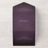 Elegant Maximalist Purple Floral QR Code Wedding All In One Einladung (Außenbereich)