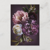 Elegant Maximalist Purple Floral QR Code Wedding Begleitkarte (Rückseite)