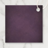 Elegant Maximalist Purple Floral Wedding Geschenkanhänger (Rückseite)