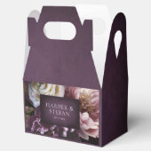 Elegant Maximalist Purple Floral Wedding Geschenkschachtel (Geöffnet)